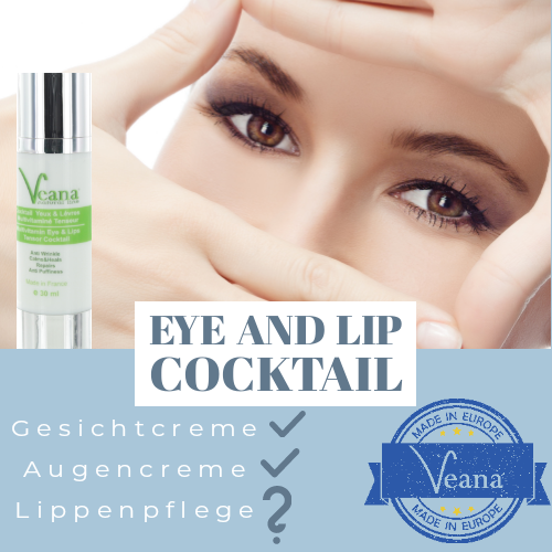 Veana Eye & Lip Tensor Cocktail, 30ml, Augenpflege mit Anti-Falten-Formel, sichtbare Straffung für Augen und Lippen.