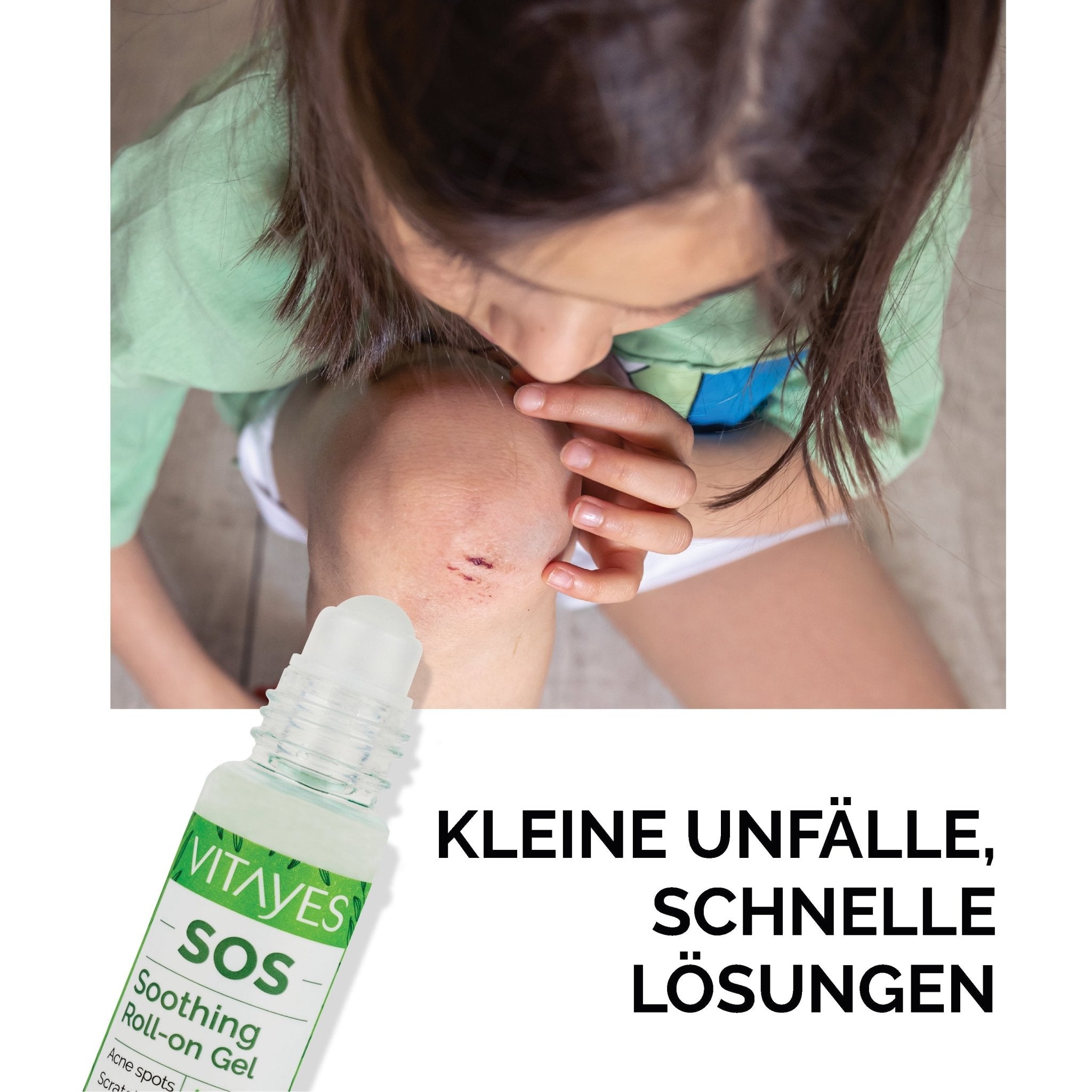 SOS Teebaumöl Roll-On von Vitayes, 10 ml, bei Pickeln, Rötungen und Hautreizungen, praktischer Akut-Hilfe für die Haut.