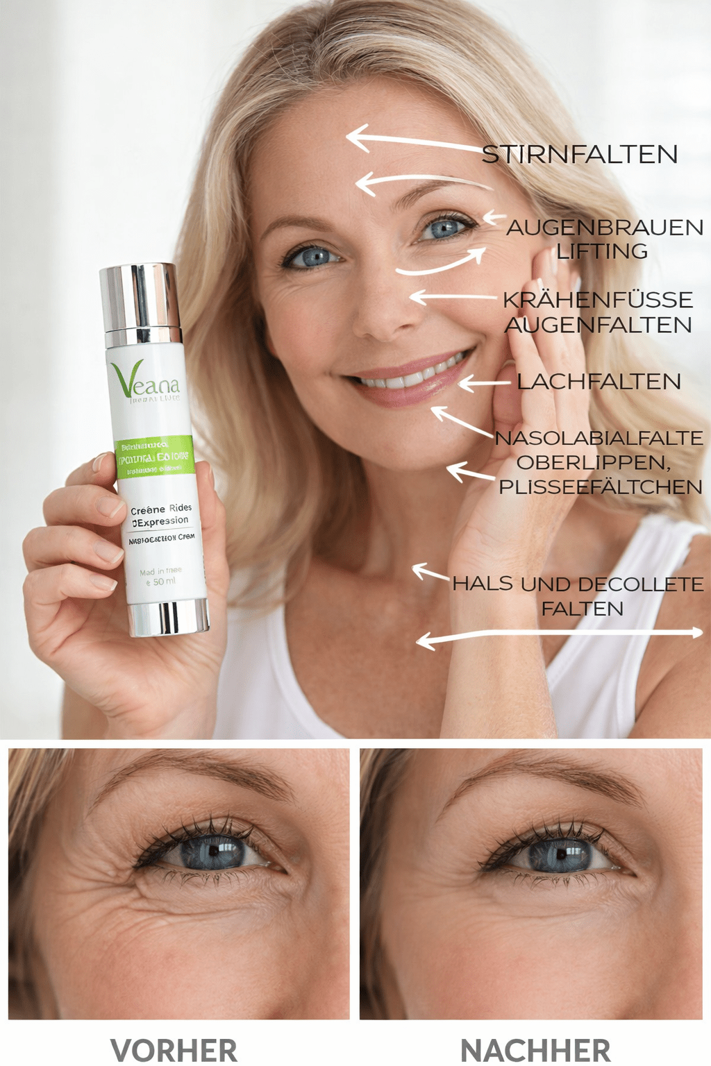 Argireline 10% Creme (50ml) mit Retinol und Vitamin E - "Beauty by Fifi"