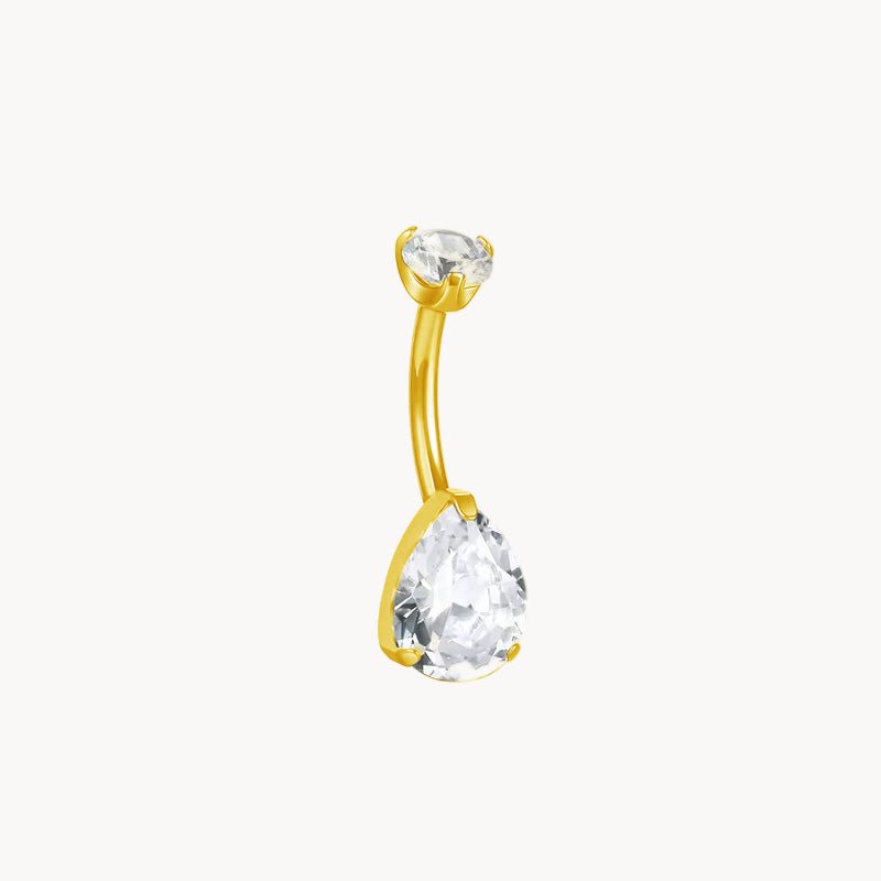 Bauchnabelpiercing Titan Bananabell mit Tropfen - "Beauty by Fifi"
