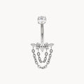 Bauchnabel Titan Bananabell Marquise - Cluster mit Ketten - "Beauty by Fifi"