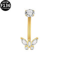Bauchnabelpiercing aus TITAN mit Schmetterlings Motiv - "Beauty by Fifi"