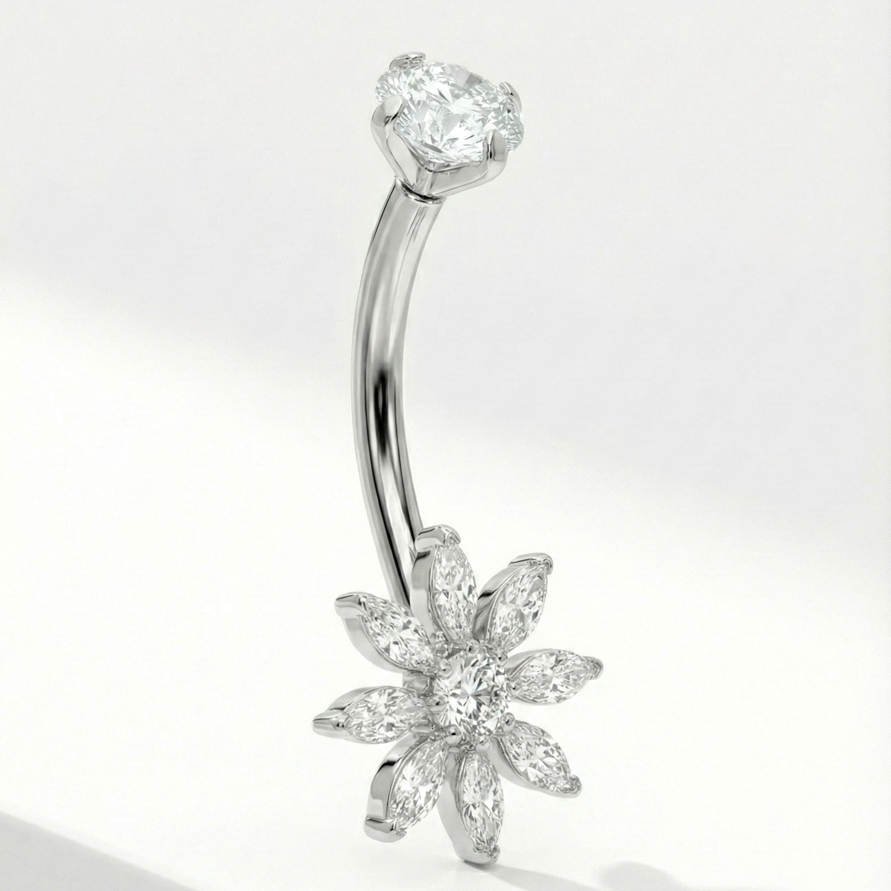 Bauchnabelpiercing Titan Bananabell Blütenstern - "Beauty by Fifi"