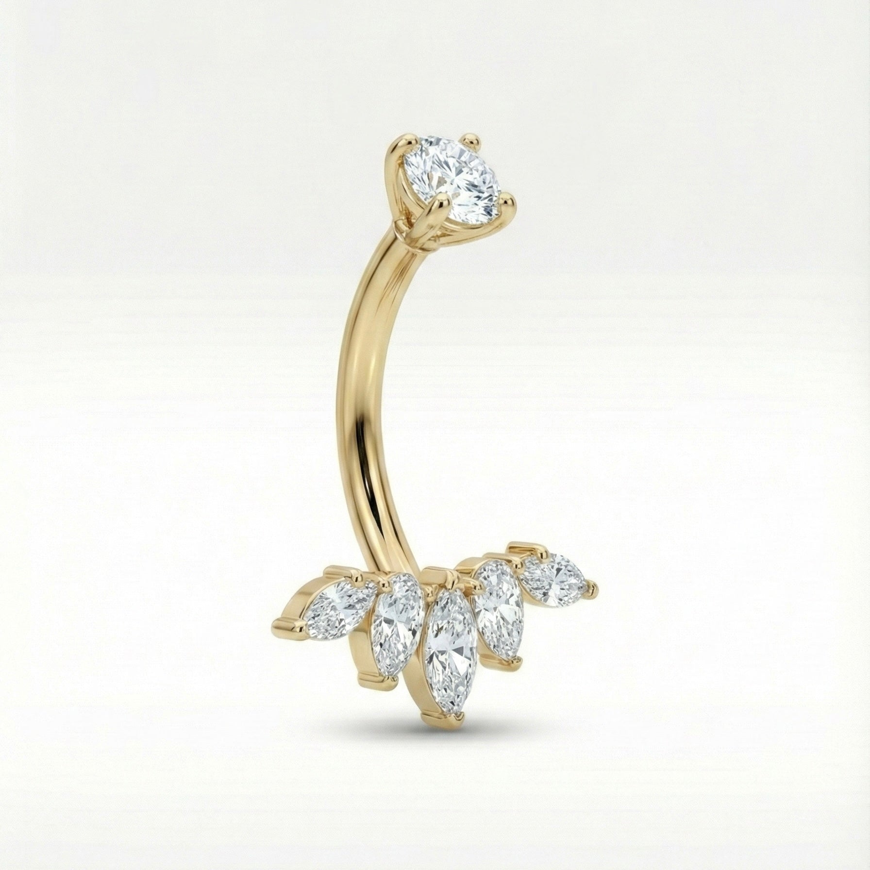 Bauchnabelpiercing aus TITAN mit Kristalltropfen - "Beauty by Fifi"