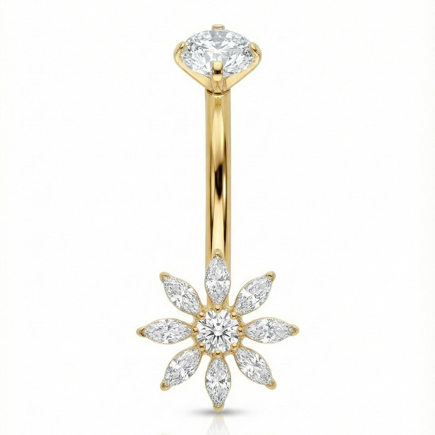 Bauchnabelpiercing Titan Bananabell Blütenstern - "Beauty by Fifi"