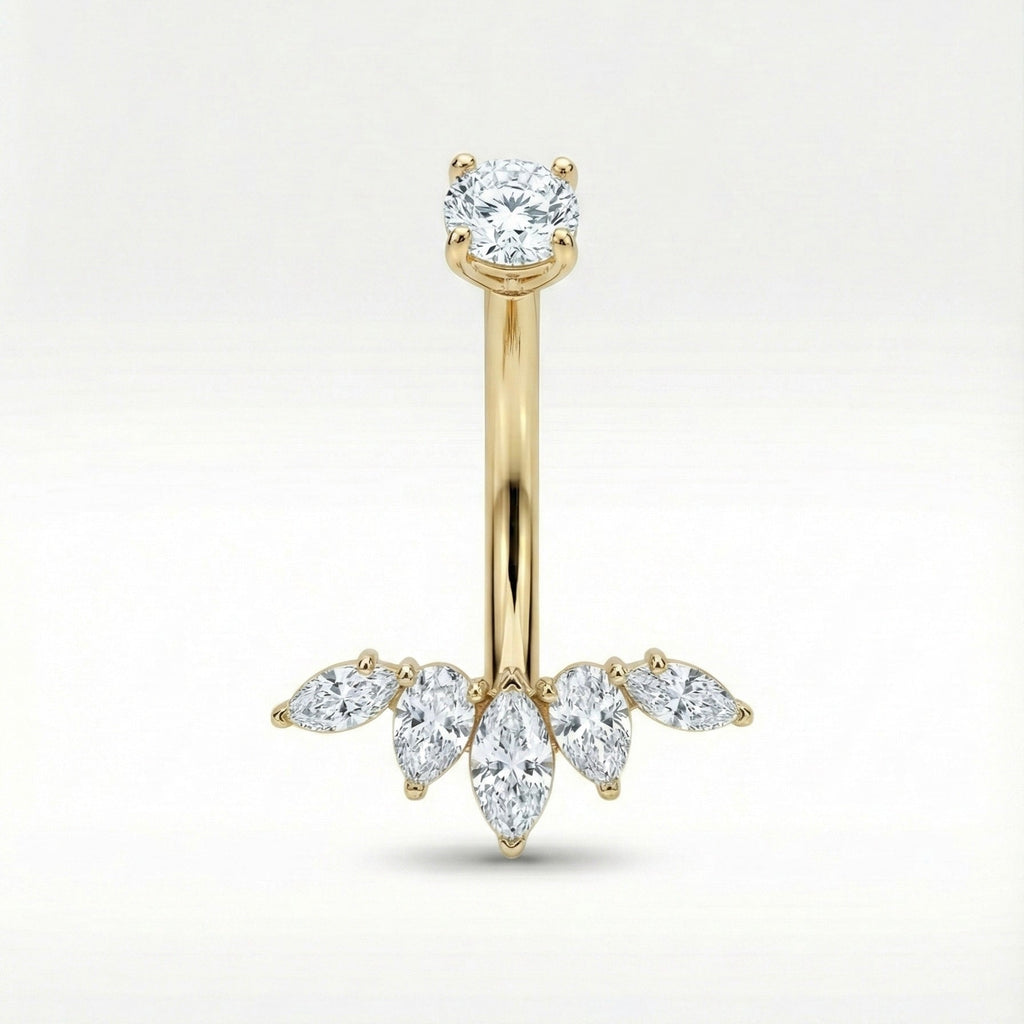 Bauchnabelpiercing aus TITAN mit Kristalltropfen - "Beauty by Fifi"