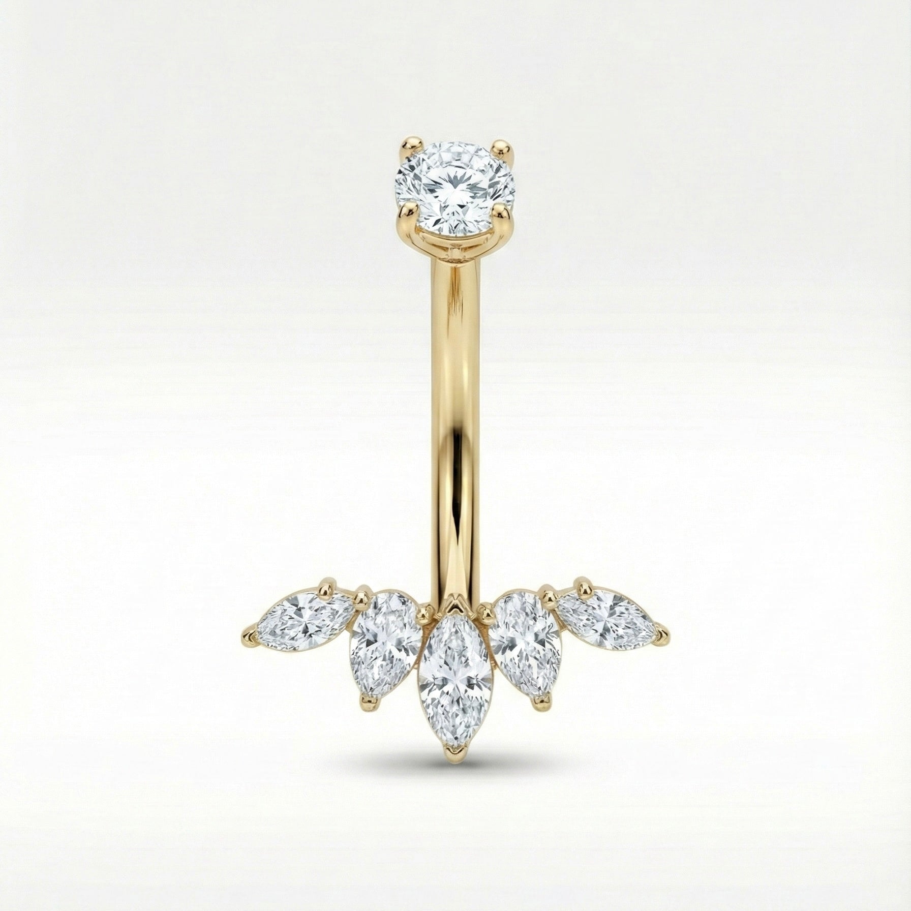 Bauchnabelpiercing aus TITAN mit Kristalltropfen - "Beauty by Fifi"