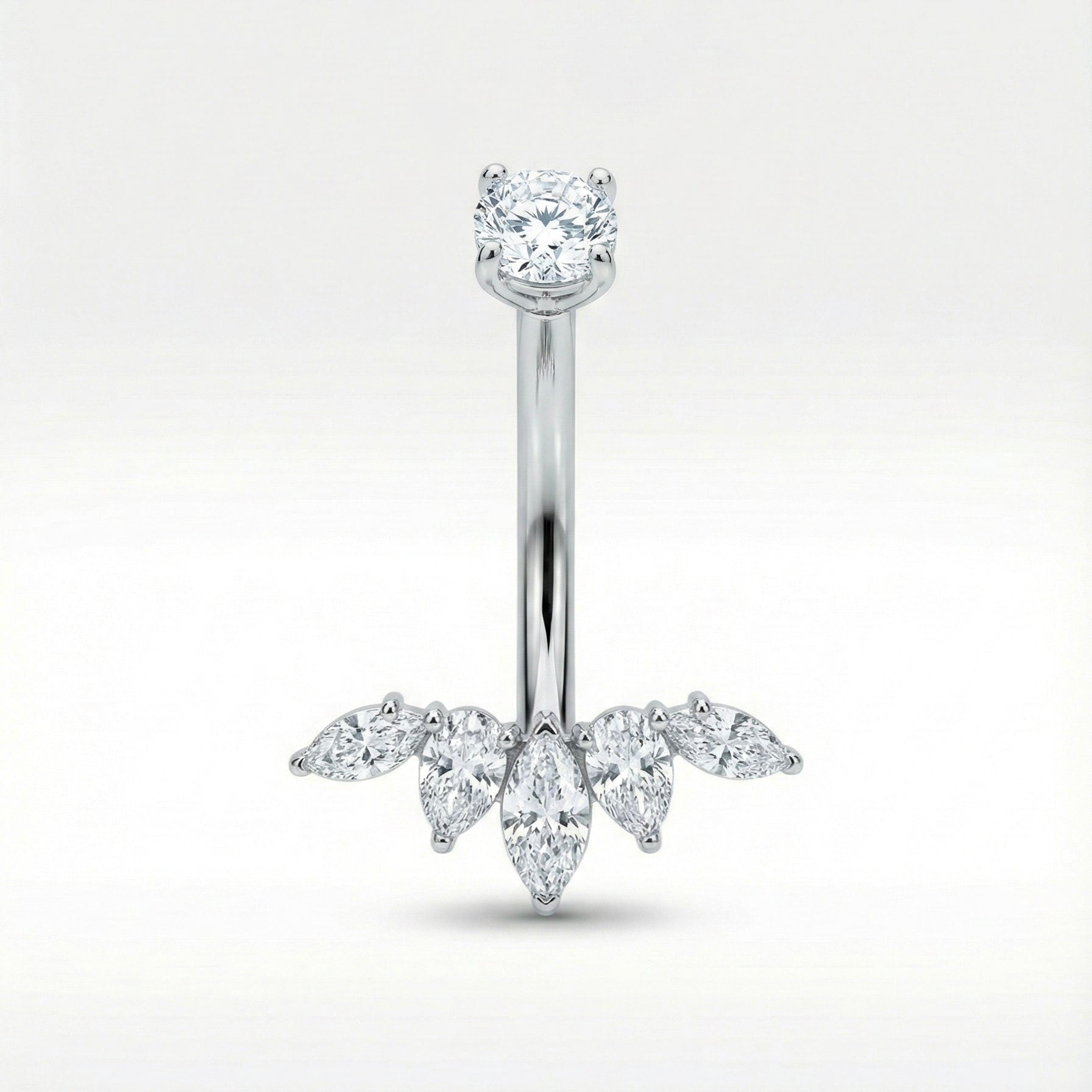 Bauchnabelpiercing aus TITAN mit Kristalltropfen - "Beauty by Fifi"