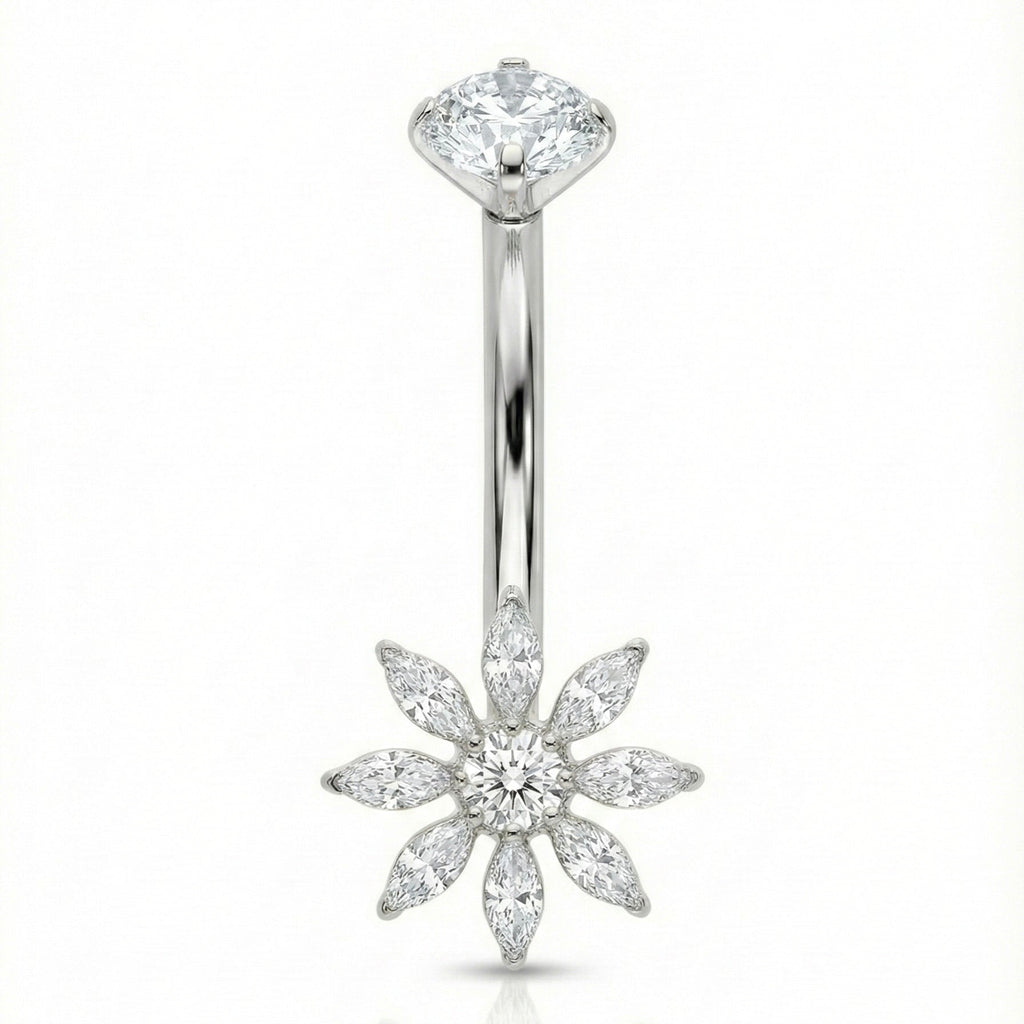 Bauchnabelpiercing Titan Bananabell Blütenstern - "Beauty by Fifi"