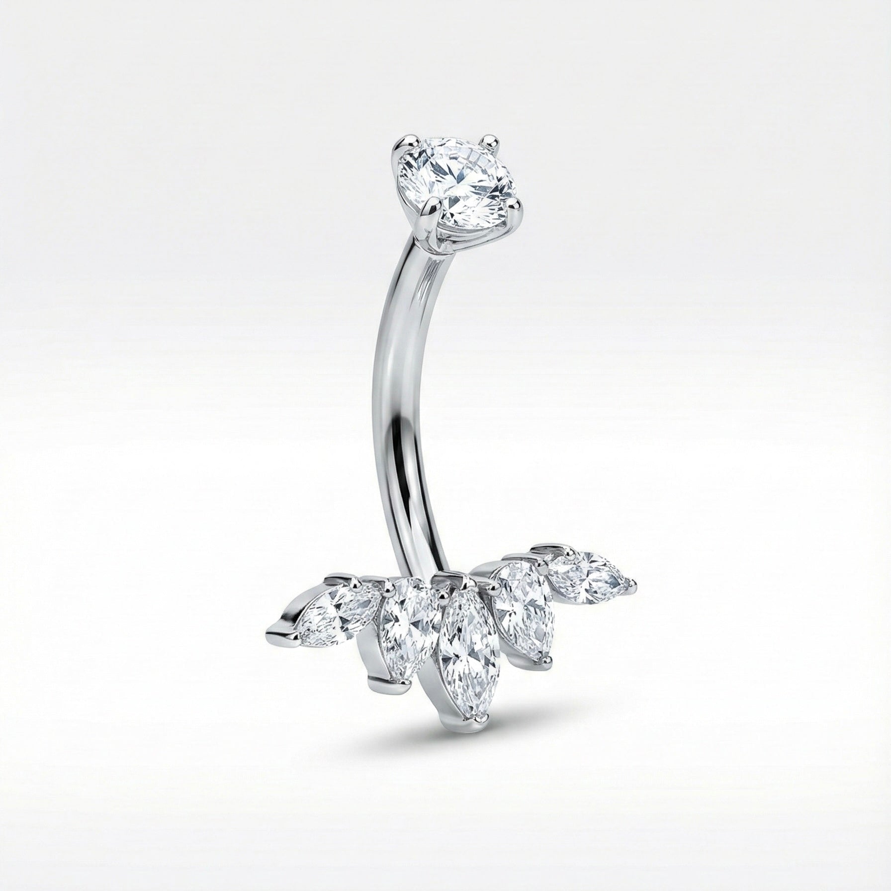 Bauchnabelpiercing aus TITAN mit Kristalltropfen - "Beauty by Fifi"