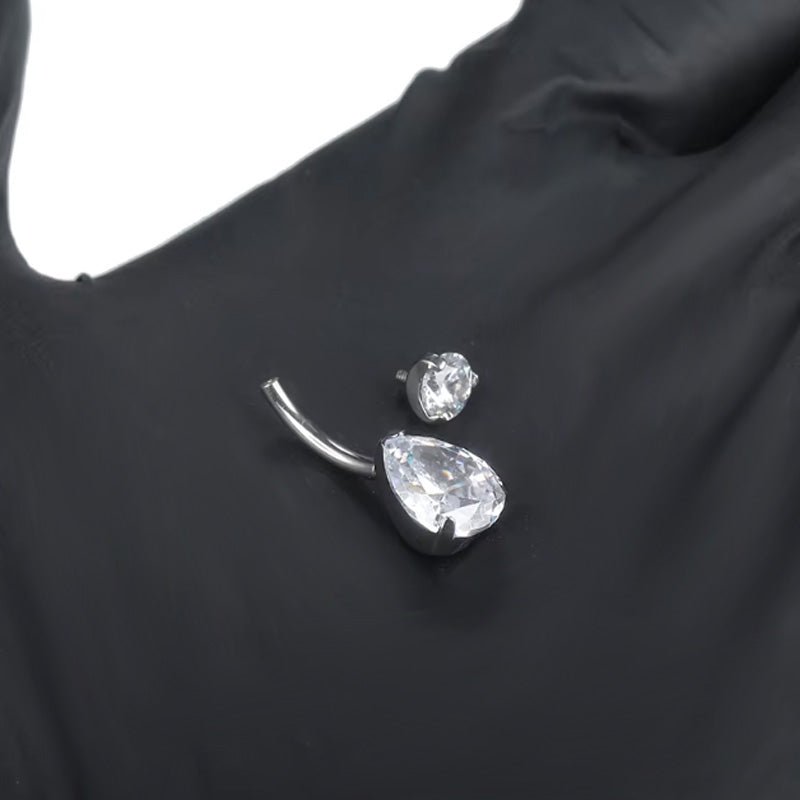 Bauchnabelpiercing Titan Bananabell mit Tropfen - "Beauty by Fifi"
