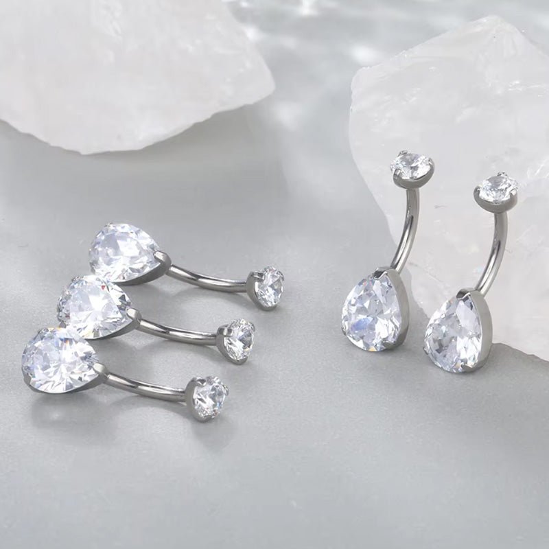 Bauchnabelpiercing Titan Bananabell mit Tropfen - "Beauty by Fifi"
