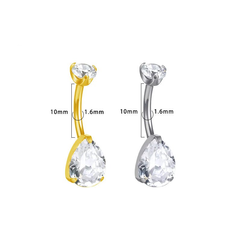 Bauchnabelpiercing Titan Bananabell mit Tropfen - "Beauty by Fifi"