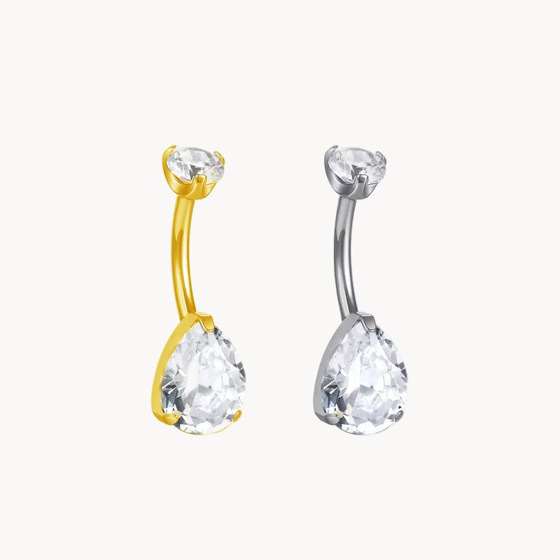 Bauchnabelpiercing Titan Bananabell mit Tropfen - "Beauty by Fifi"