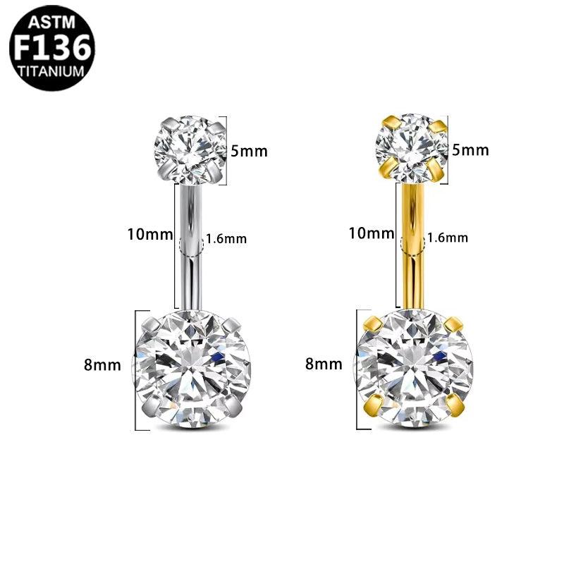 Bauchnabelpiercing Titan „Double Spark“ - "Beauty by Fifi"