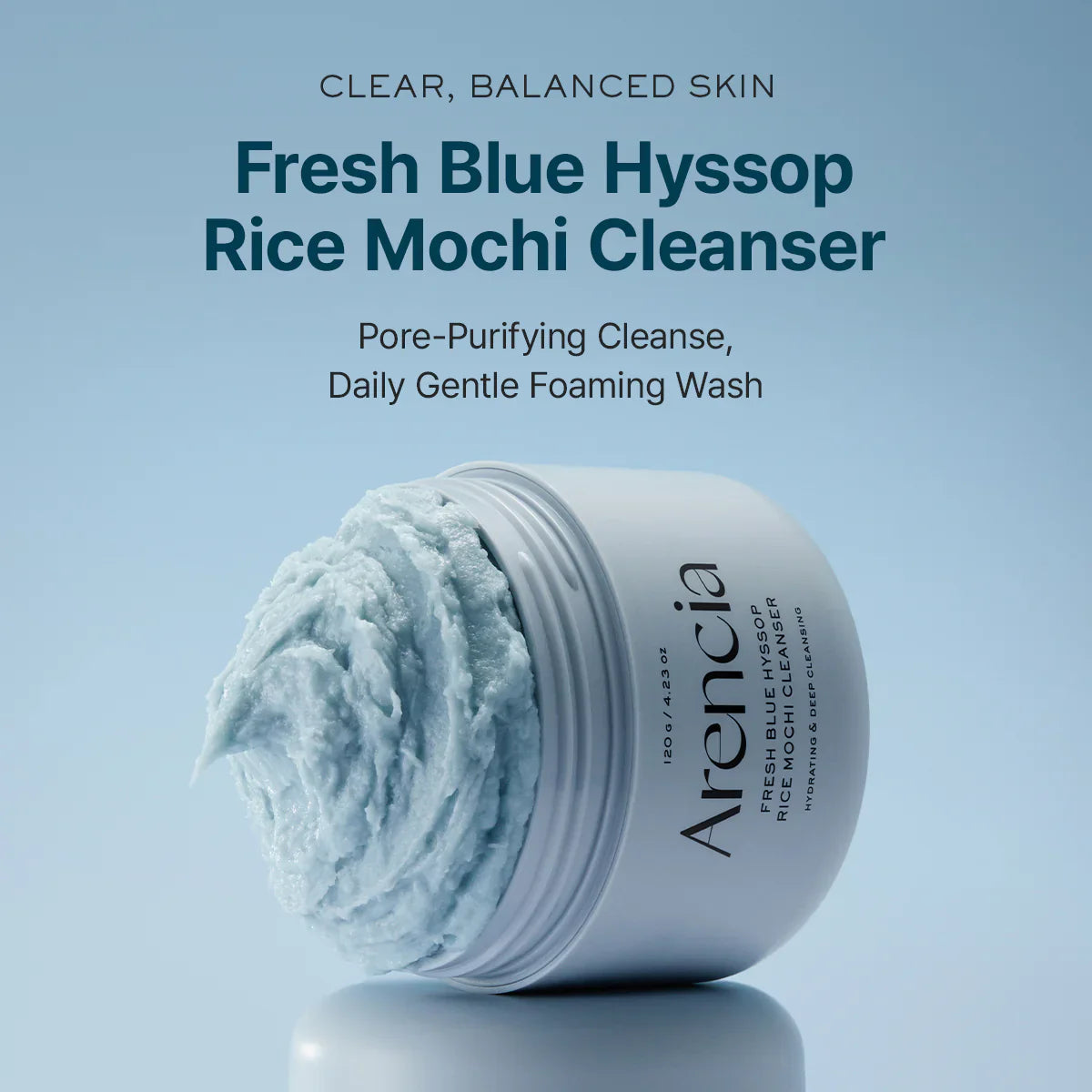 ARENCIA Fresh Blue Hyssop Rice Mochi Cleanser - 120g