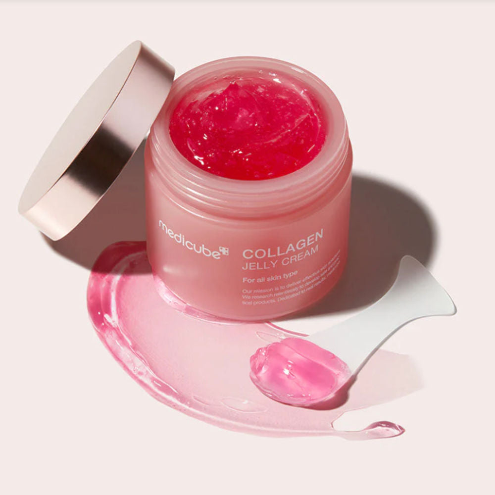 Koreanische Medicube Collagen Jelly Cream, 110 ml, feuchte, glatte Hautpflege mit Kollagen für strahlendes Aussehen.