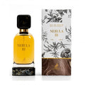 Drop Fragra Maison Alhambra Nebula III Eau de Parfum 100ml Flasche mit elegantem Design und silberner Verpackung.