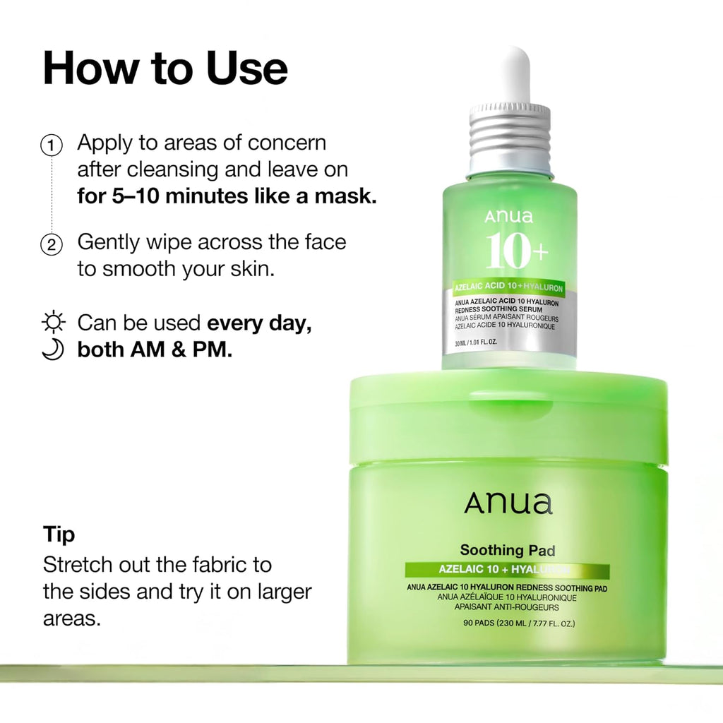 Anua Azelaic 10 Hyaluron Redness Soothing Pad - "Beauty by Fifi"