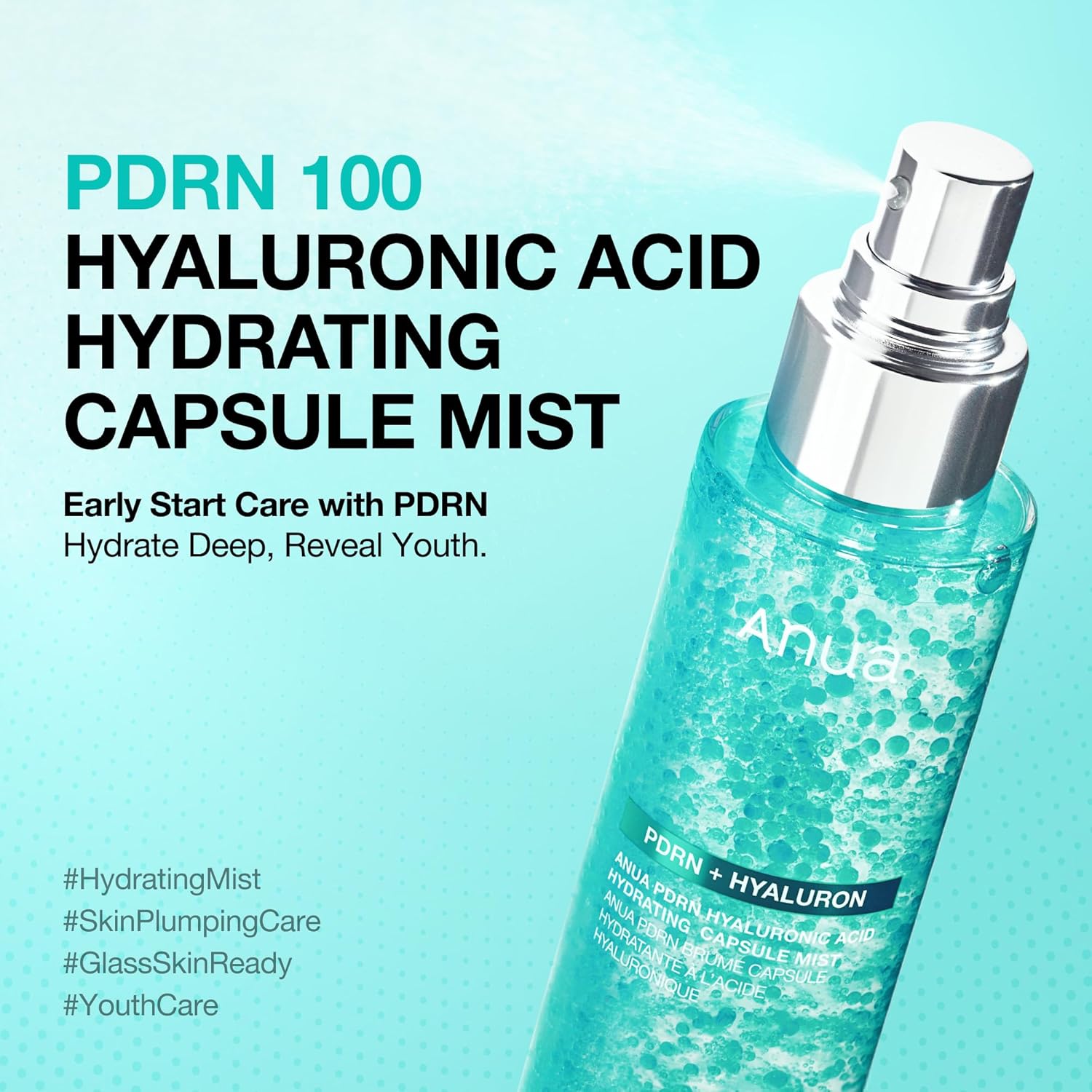 Anua PDRN Hyaluronic Acid Hydrating Capsule Mist 100ml Spray