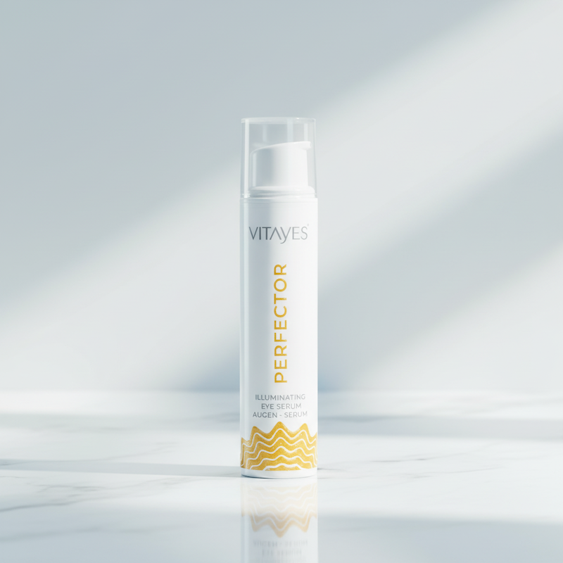 Peptid Lifting Augenserum von Vitayes, 15 ml, zeigt eine Flasche mit Serum für strahlende, glatte und faltenreduzierende Augenpflege.