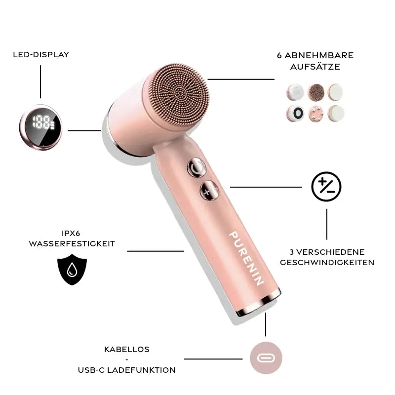 Elektrische Gesichtsbürste - 6in1 Set