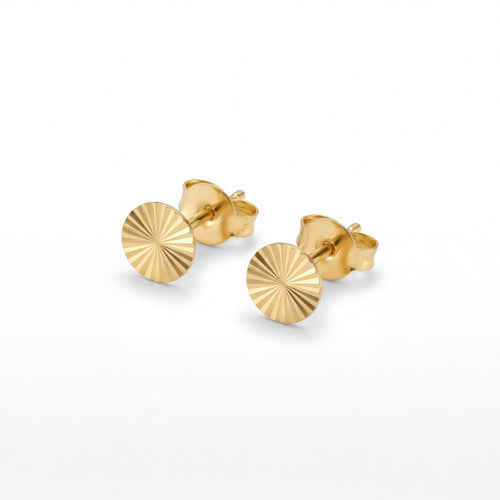 Aura Ohrstecker – Sonnenstrahlen 925 Silber & 18K Gold - "Beauty by Fifi"