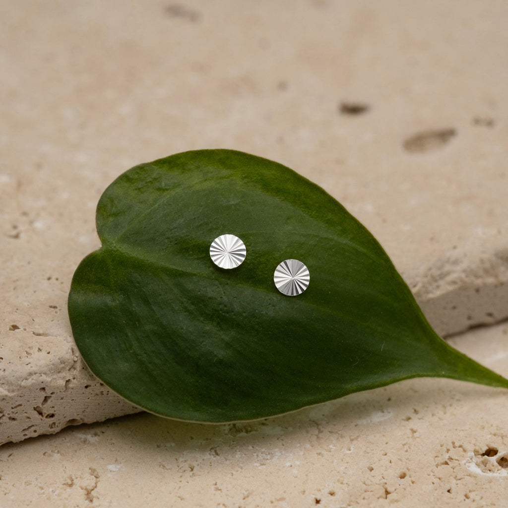 Aura Ohrstecker – Sonnenstrahlen 925 Silber & 18K Gold - "Beauty by Fifi"