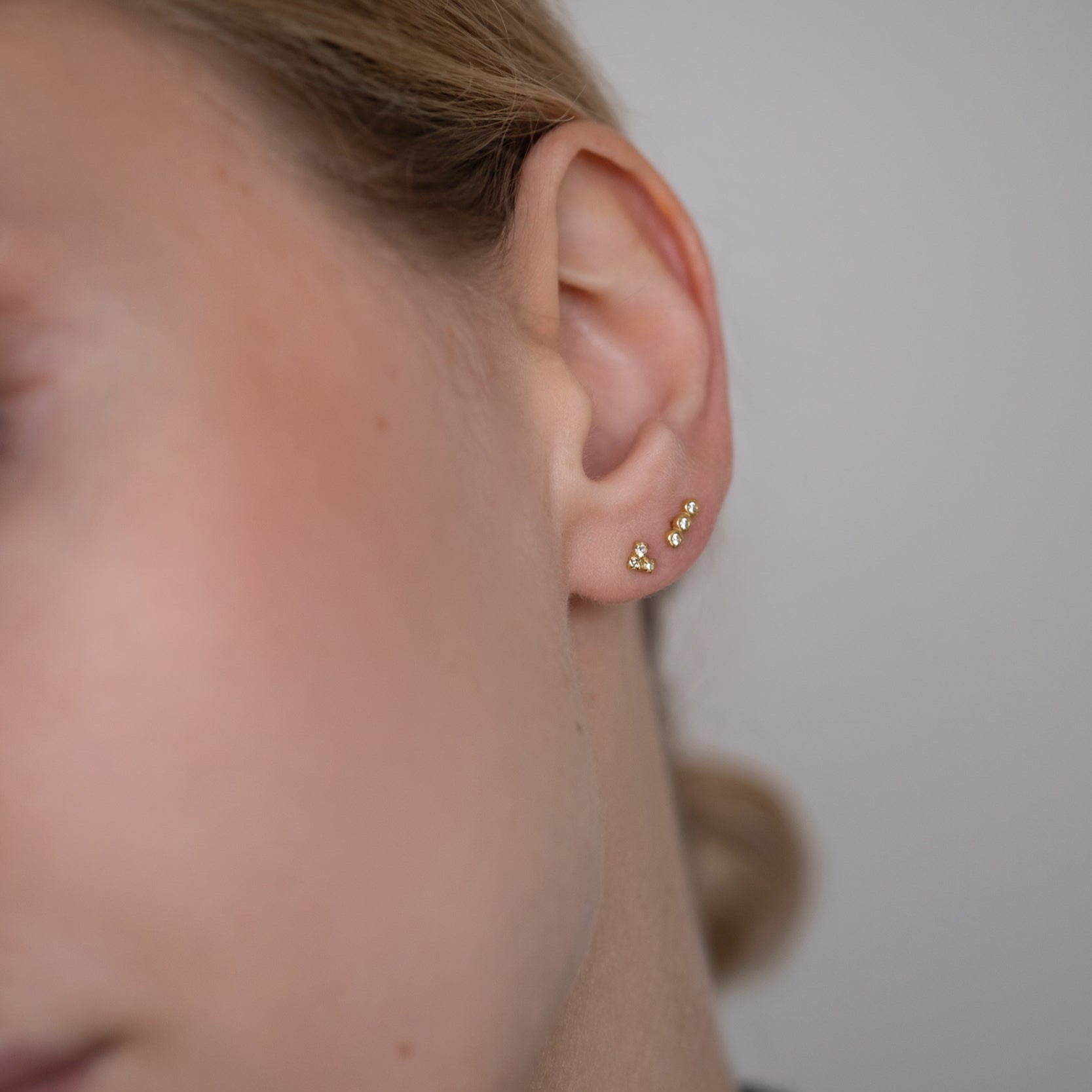 Lia Ohrstecker – Drei Zirkonia 925 Silber - "Beauty by Fifi"