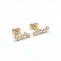 Ondra Ohrstecker – Wellen Zirkonia 925 Silber & 18K Gold - "Beauty by Fifi"