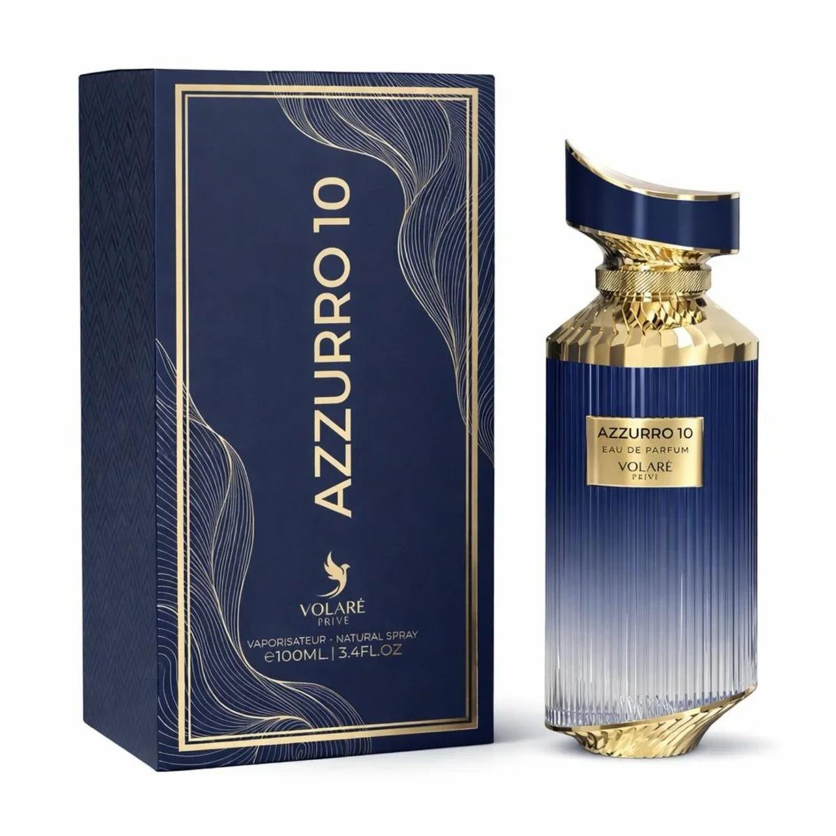 Luxus Aroma Volare Azzuro 10 Eau de Parfum 100ml Flasche mit blauer Verpackung und stilvollem Design, ideal für Damen