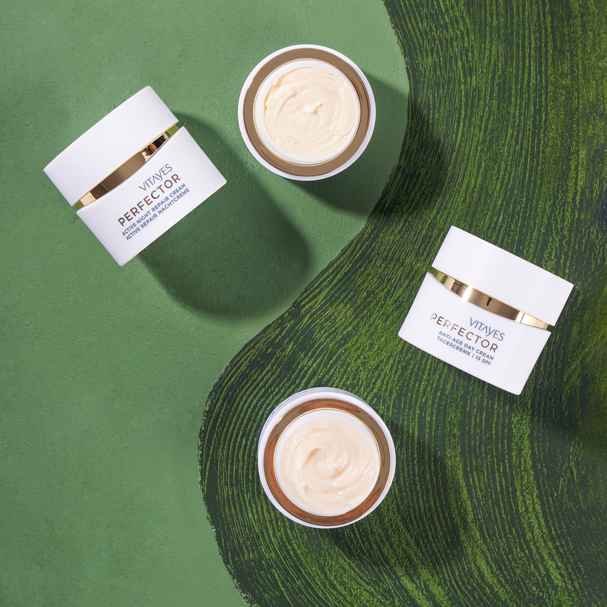 Perfector Cell Renewal Nachtcreme von Vitayes, 50 ml, cremige Textur, für regenerierende Hautpflege in dunkler Verpackung